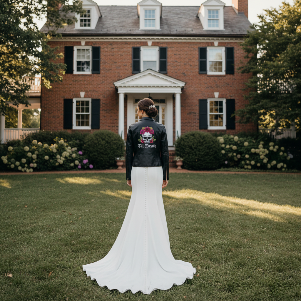 Till Death Skull Leather Coat