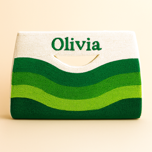 Green Beaded Handbag