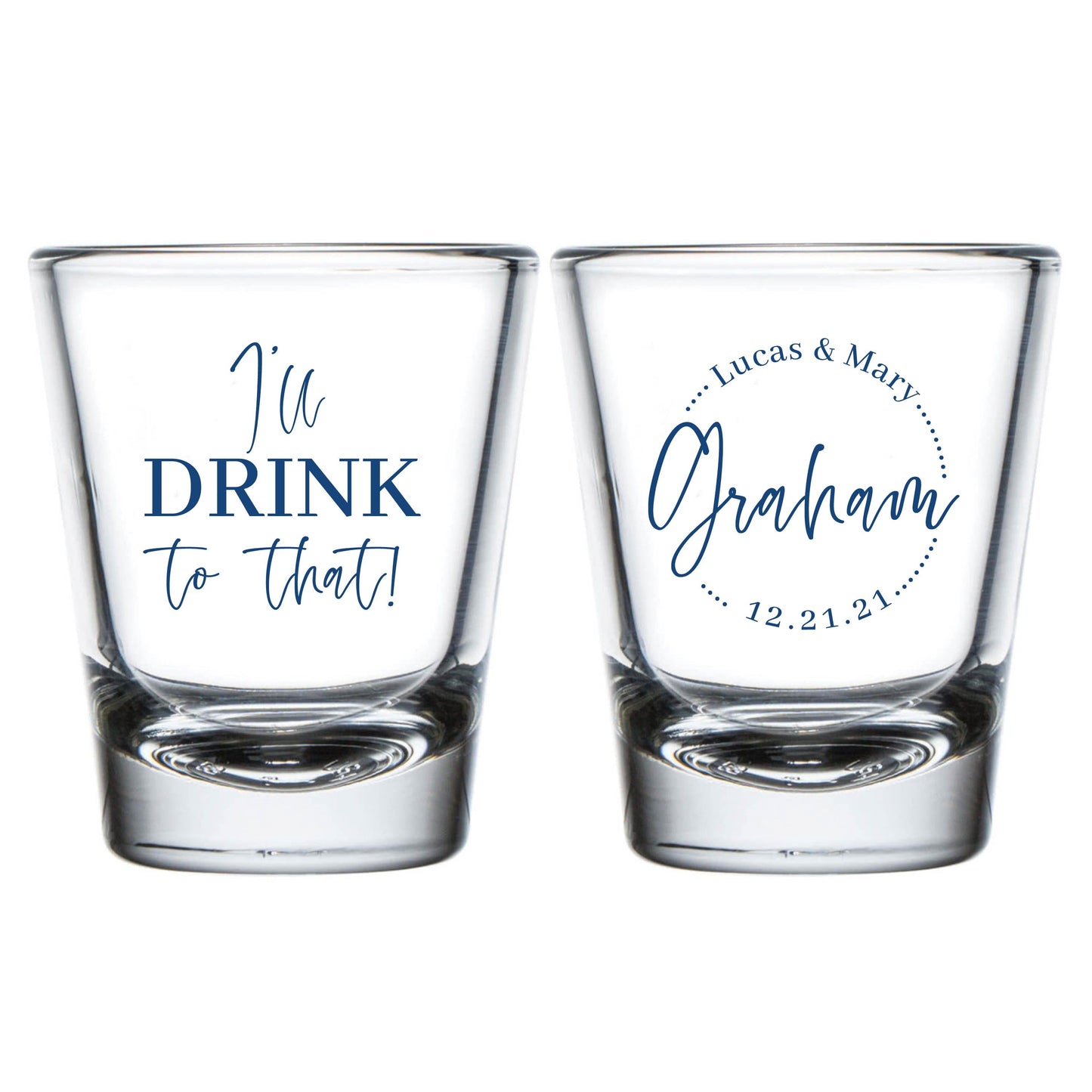 Personalized Wedding Shot Glasses (LP 69)