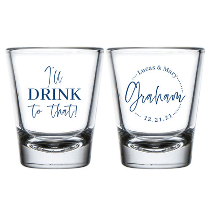 Personalized Wedding Shot Glasses (LP 69)