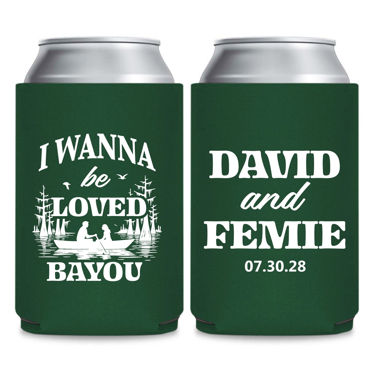 Beach and Nautical Wedding Can Cooler Favors