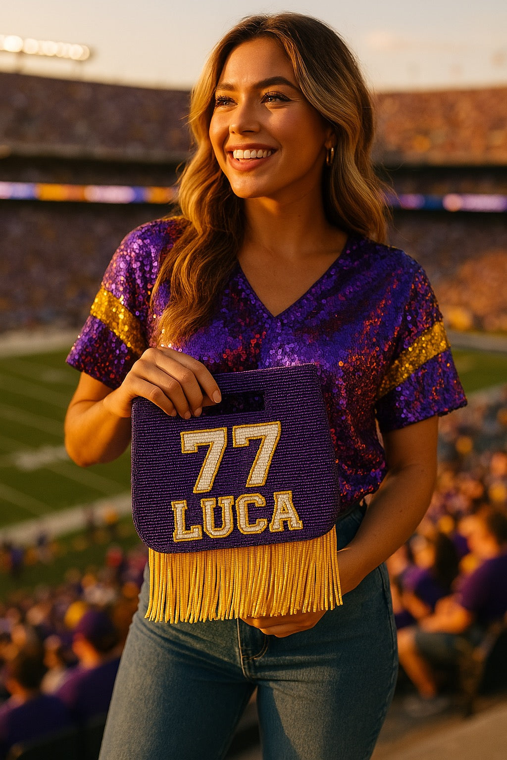 Personalized Game Day Clutch