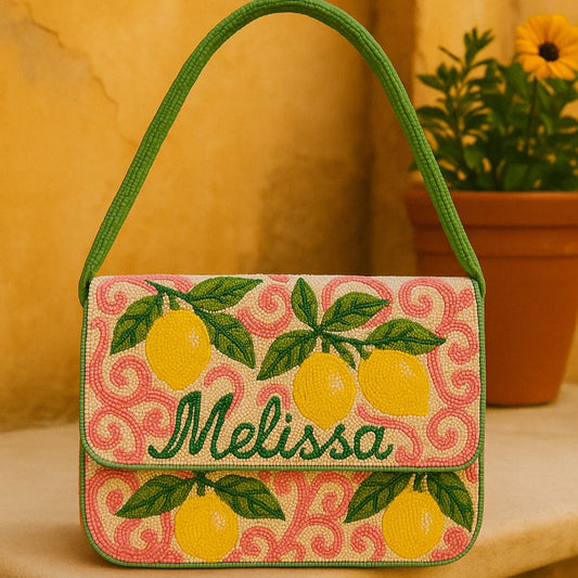 Custom Name Lemon Shoulder Bag