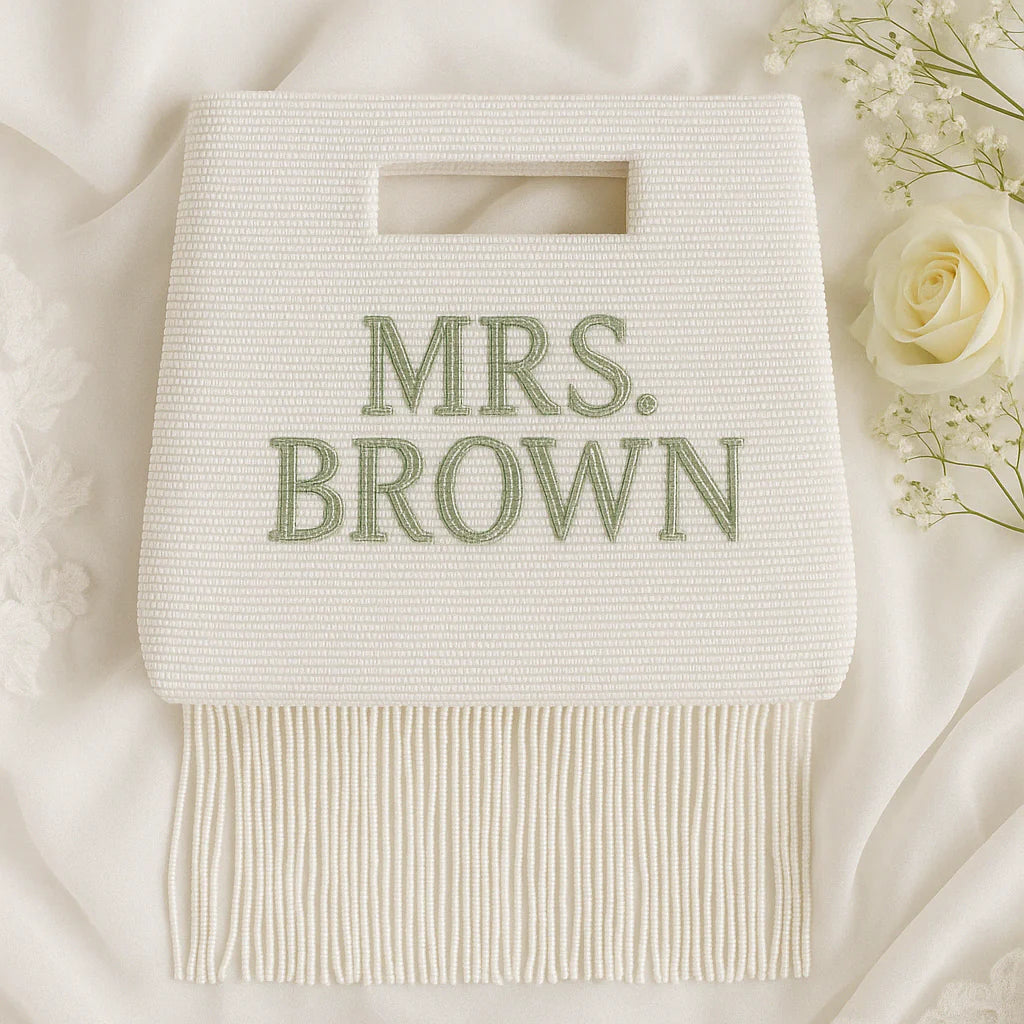 Custom Bridal Fringe Purse