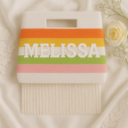 Custom Stripe Fringe Bag