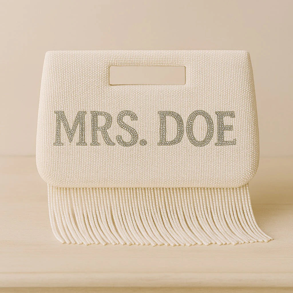 Custom Bridal Fringe Purse