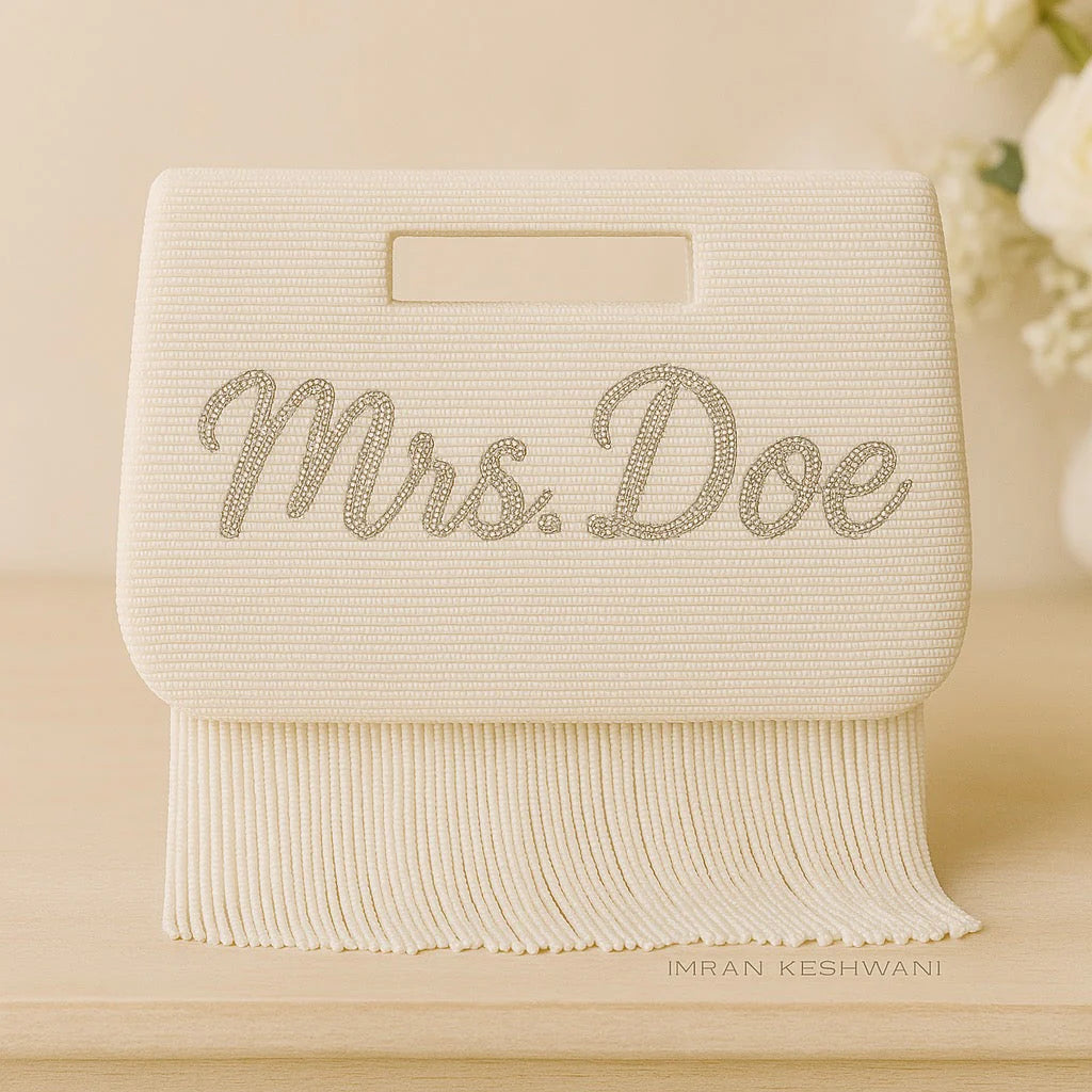 Custom Bridal Fringe Purse