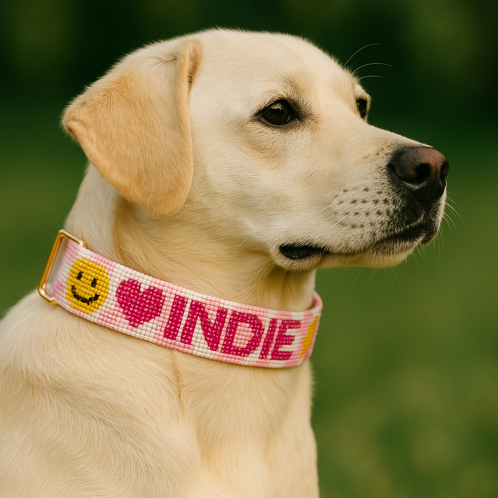 Custom Seed Bead Dog Collar