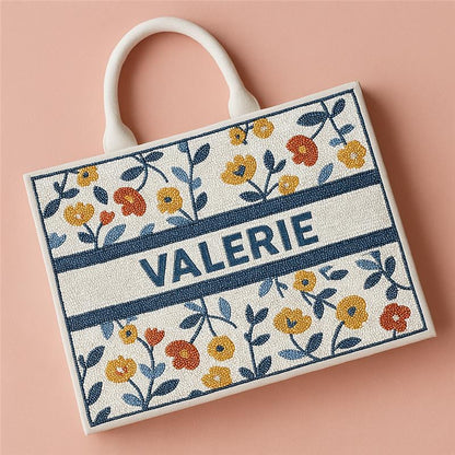 Custom Flower Tote Bag