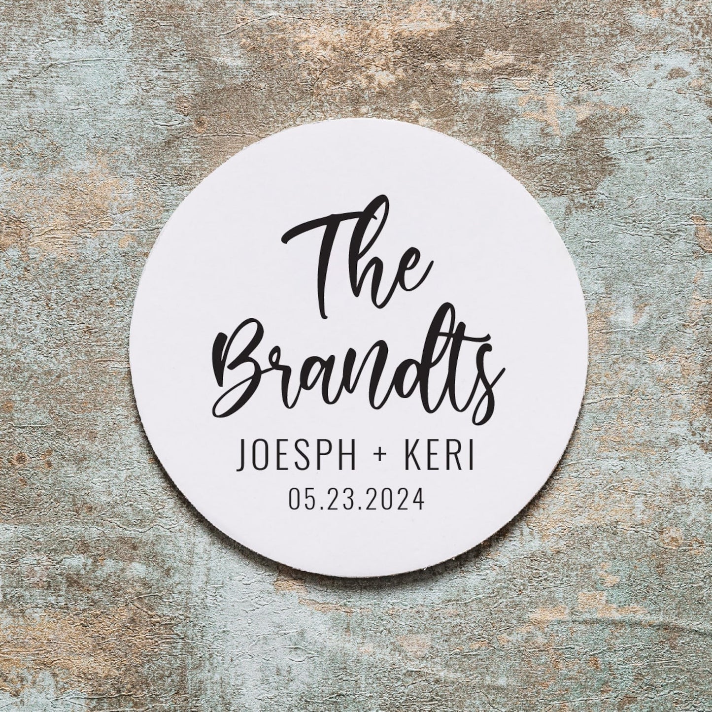 Last Name Minimalist Coasters