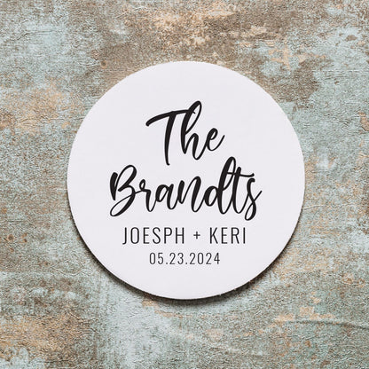 Last Name Minimalist Coasters