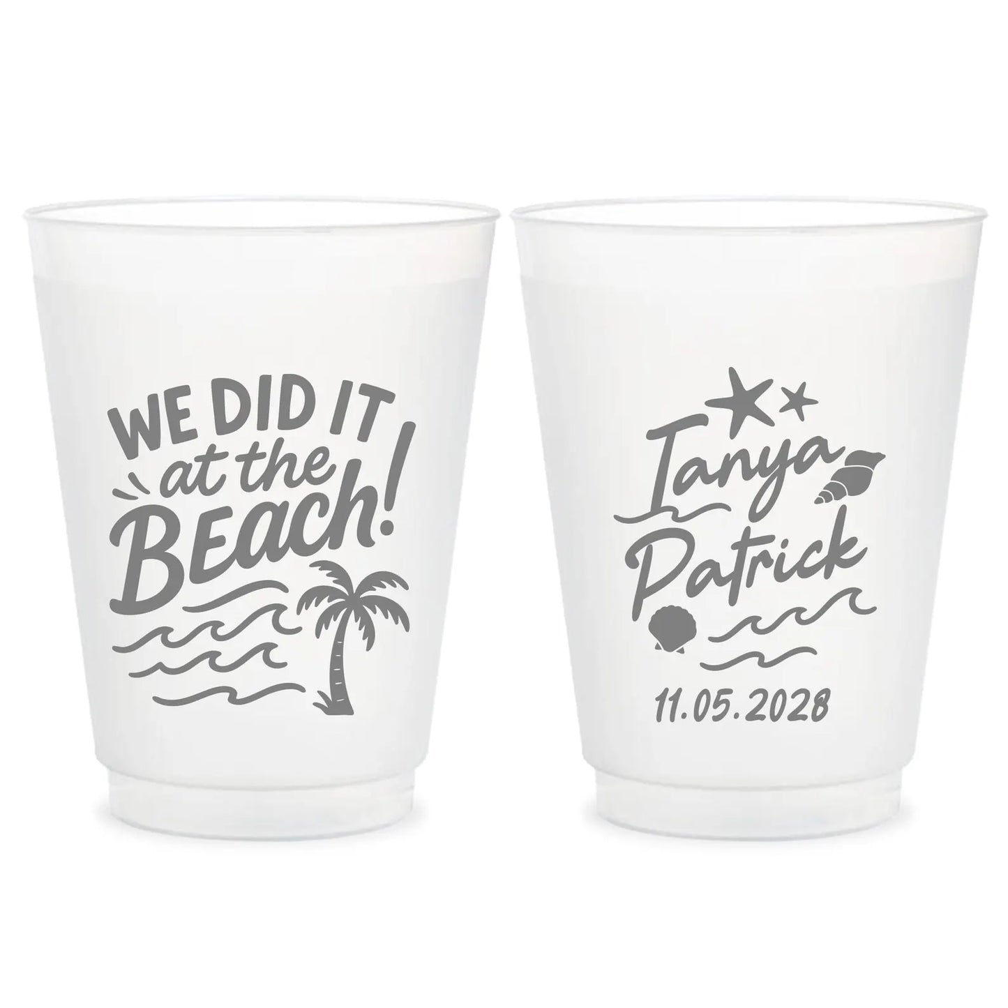 Beach Wedding Frosted Cup (KT 321)