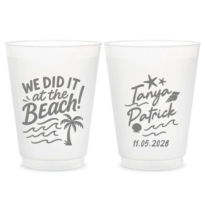 Beach Wedding Frosted Cup (KT 321)