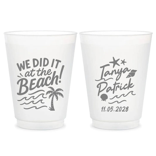 Beach Wedding Frosted Cup (KT 321)