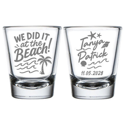 We Did It At The Beach Shot Glasses (KT 321)