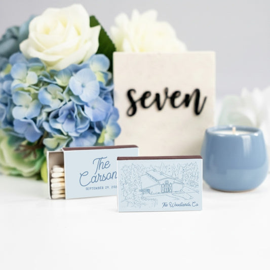 Classic Script Wedding Matchbox (KT 331)