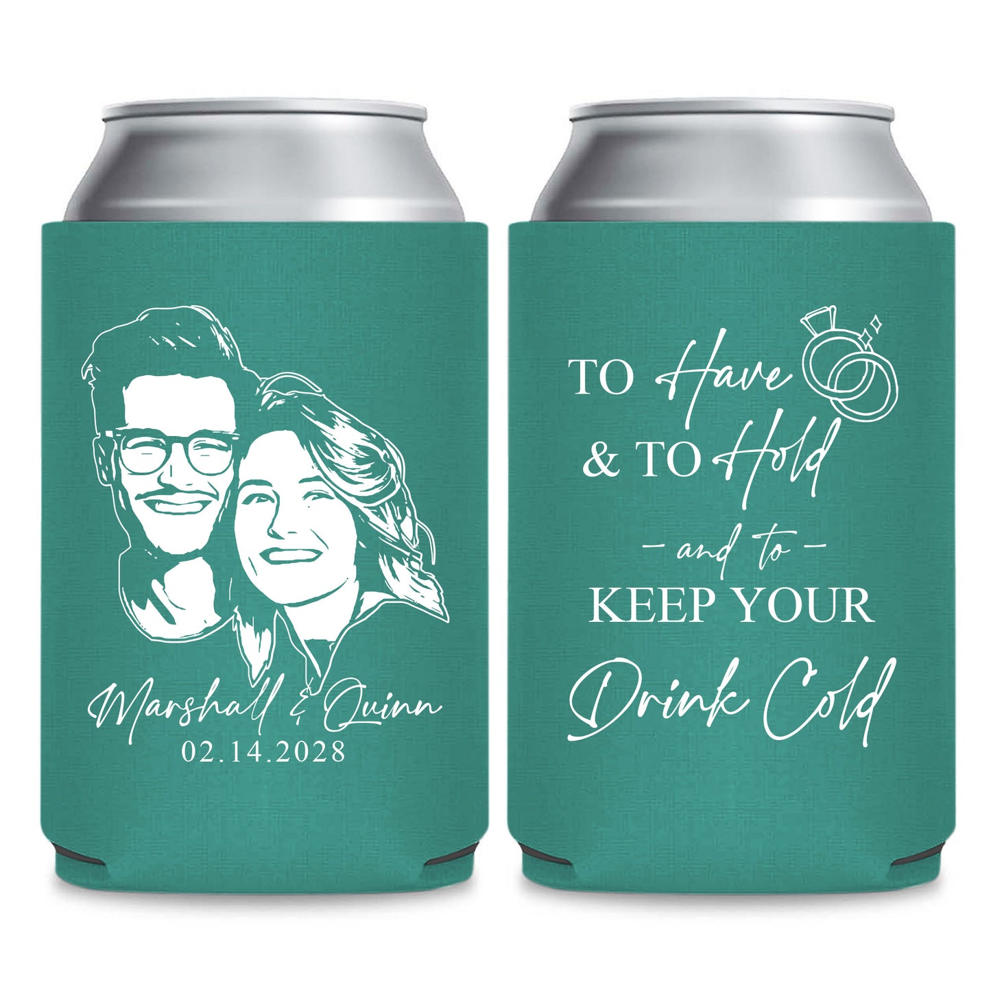 Couples Portraits and Photos Can Coolers