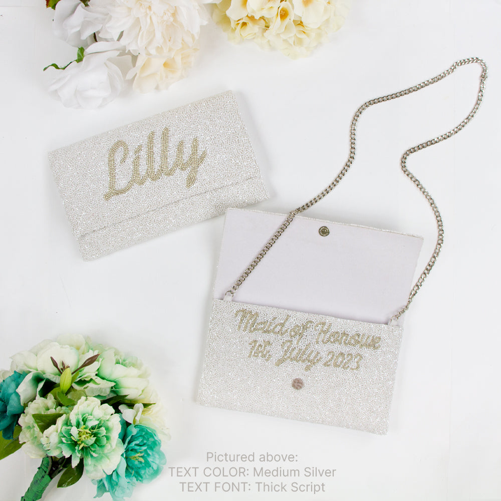 Custom Bridesmaid Beaded Clutch Bag (LHFC)