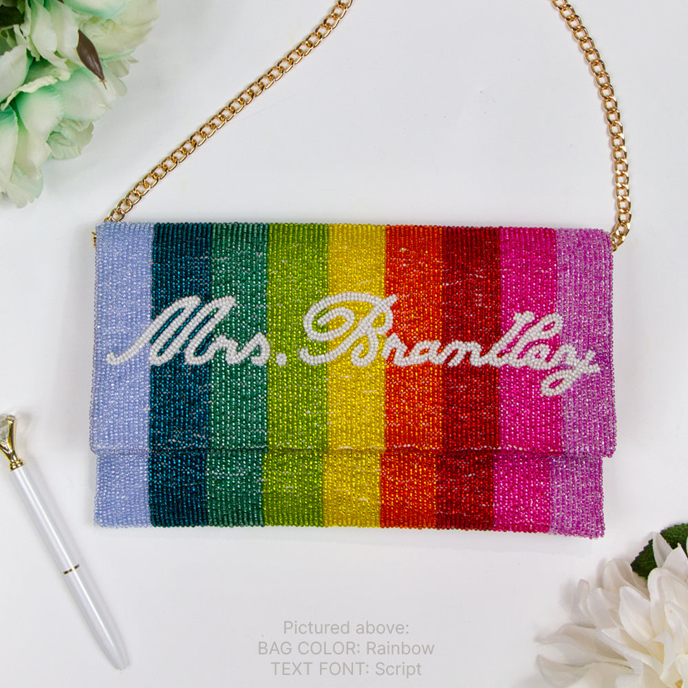 Personalized Pink Ombre Clutch Bag (LHFC)