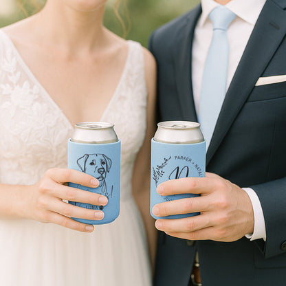 Customized Pet Photo Wedding Can Coolers (LP329)