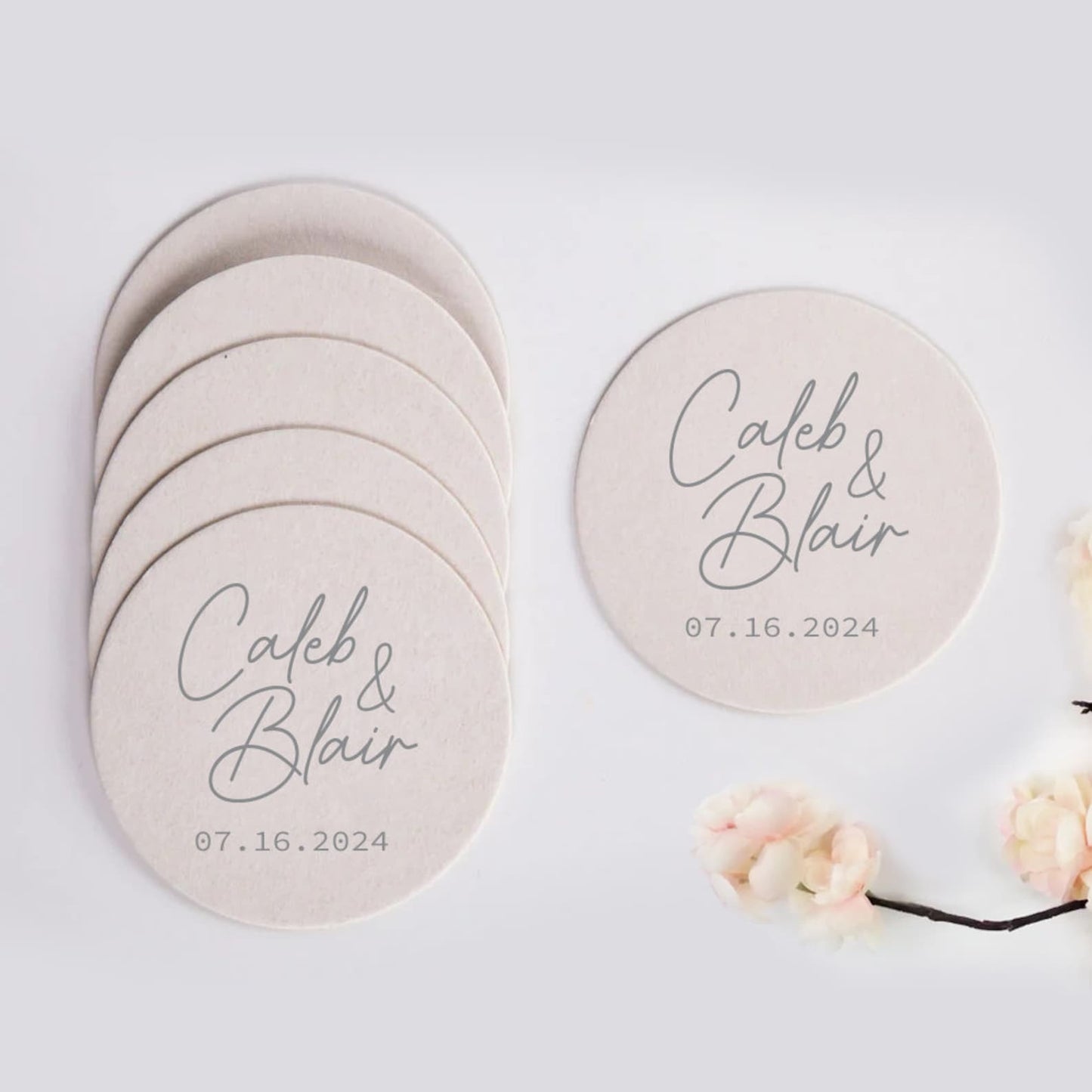 Custom Names Minimalist Coasters