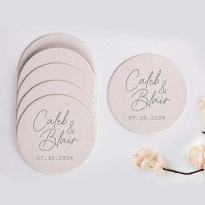 Custom Names Minimalist Coasters