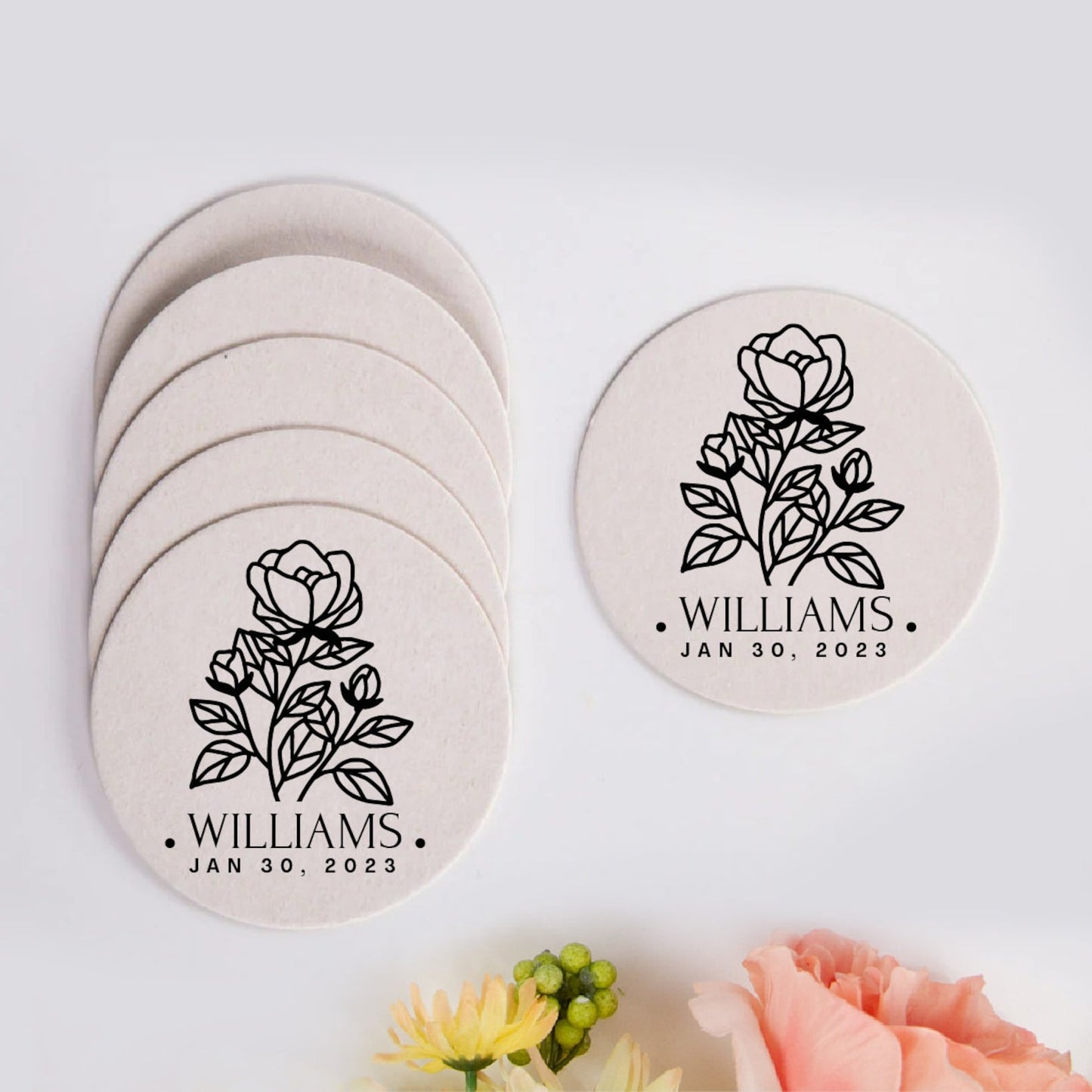 Floral Coasters