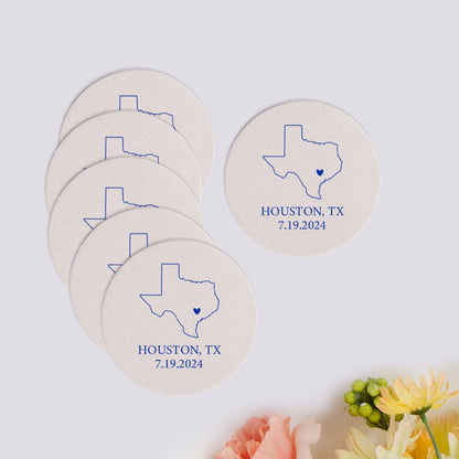 State Wedding Coasters