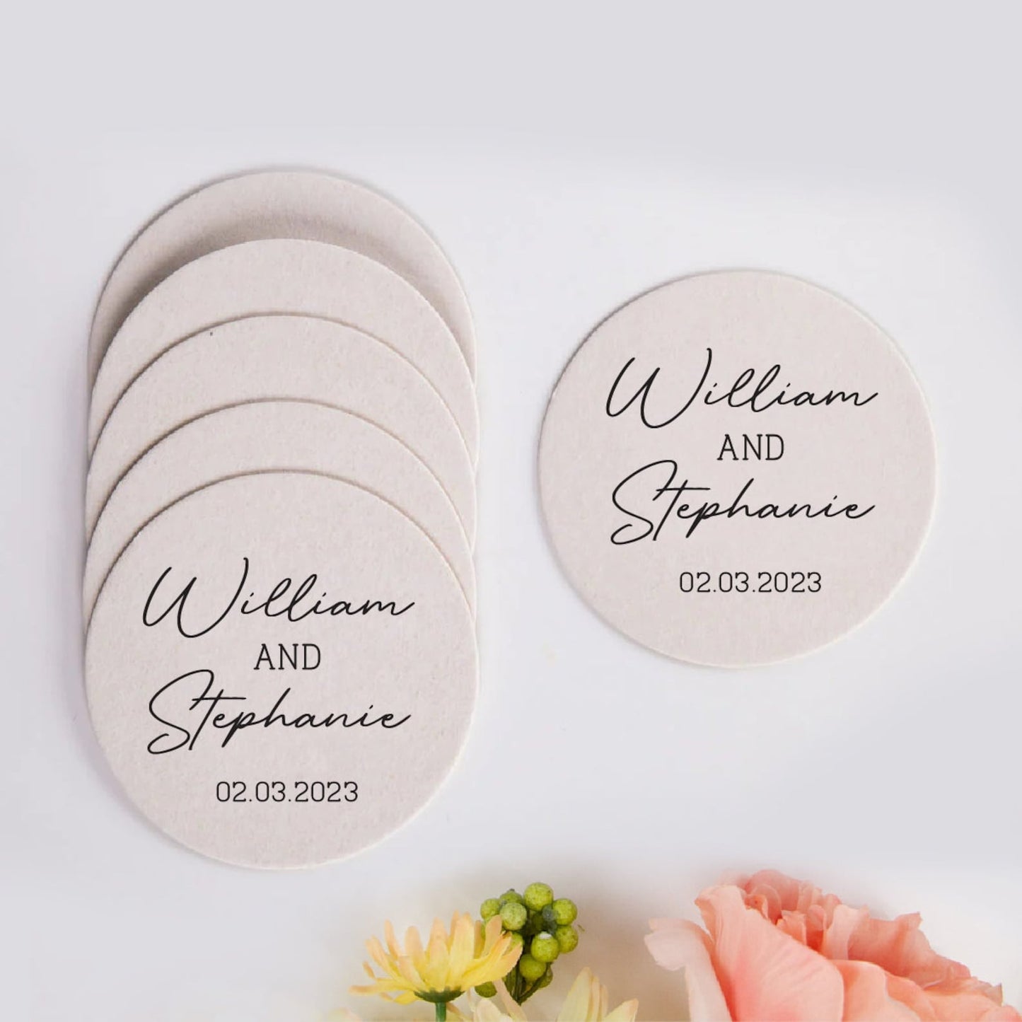 Custom Names Minimalist Coasters