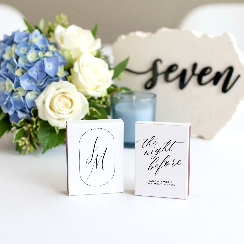 Monogram & Script Night-Before Matchbox (LP 323)