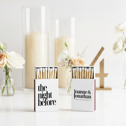 Serif Bold Rehearsal Dinner Matchbox (LP 357)