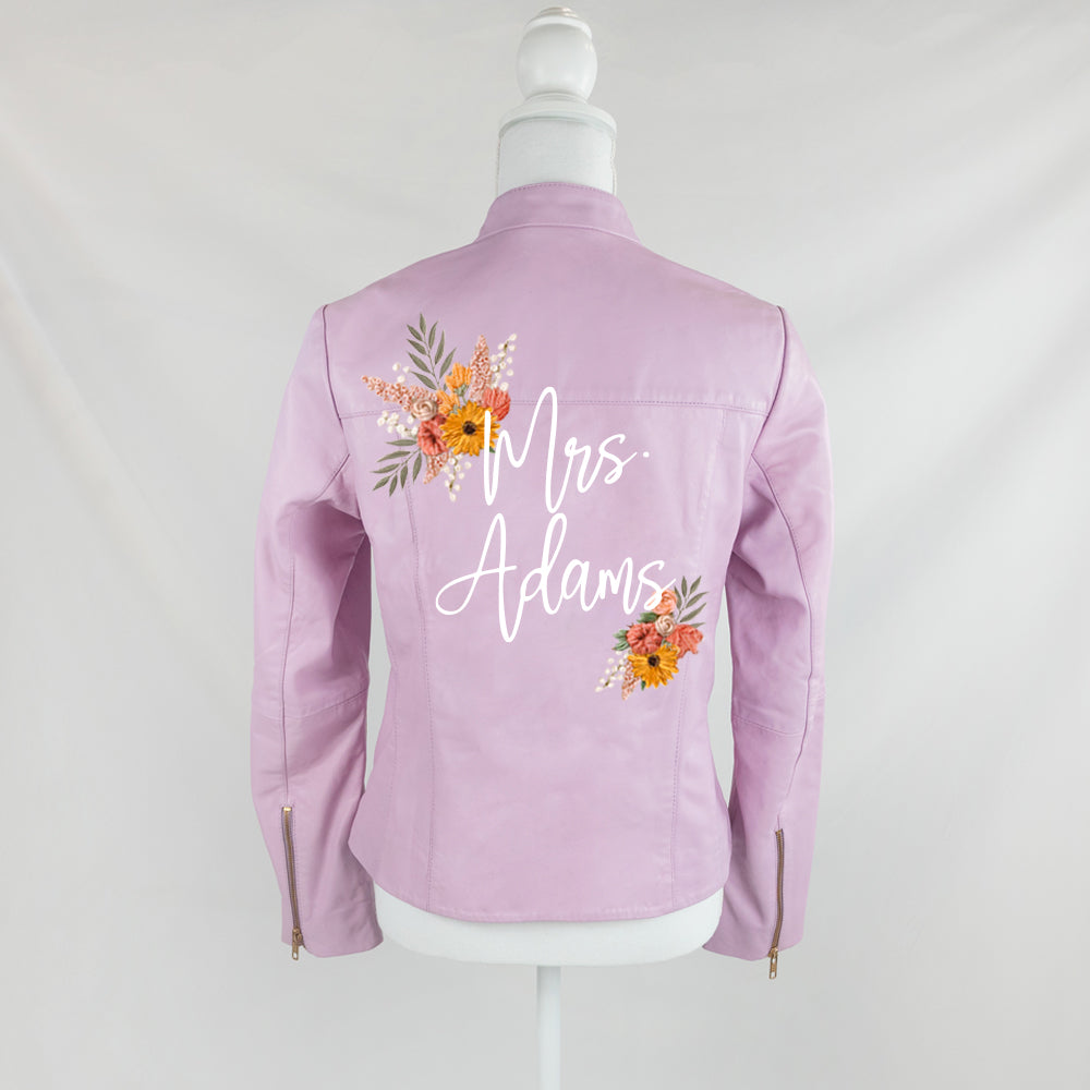 Custom Leather Bridal Jacket