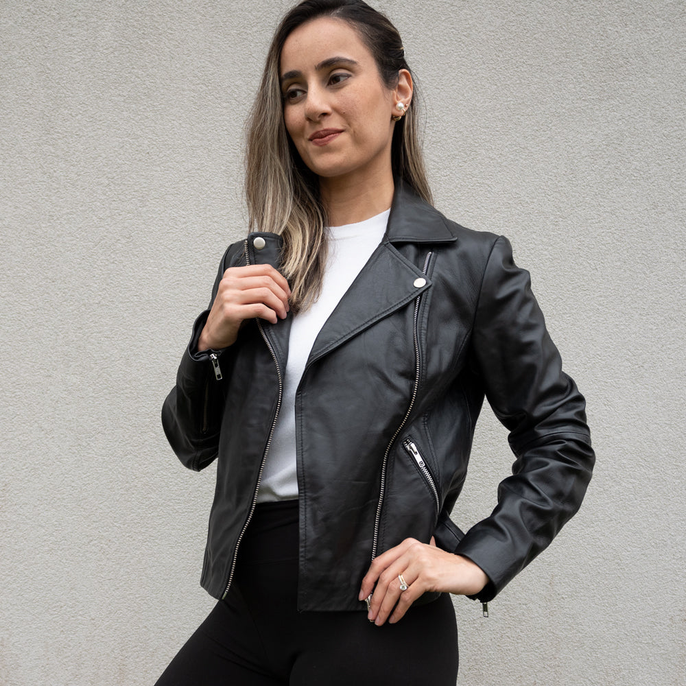 (Real Leather) Women's Leather Jacket Gift