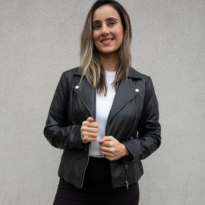 (Real Leather) Women's Leather Jacket Gift