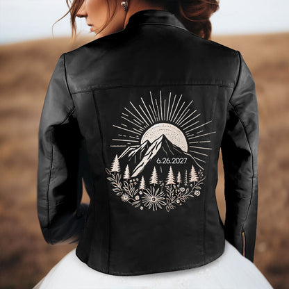 (Real Leather) Bachelorette Party Bridal Leather Jacket