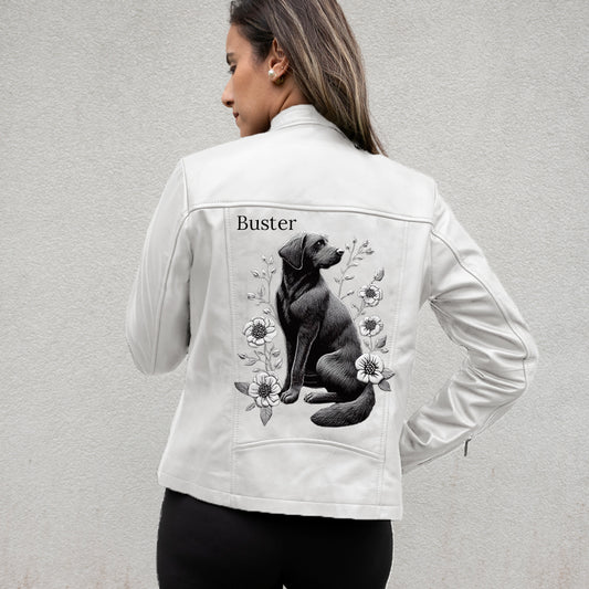 (Real Leather) Pet Owner Leather Jacket Gifts