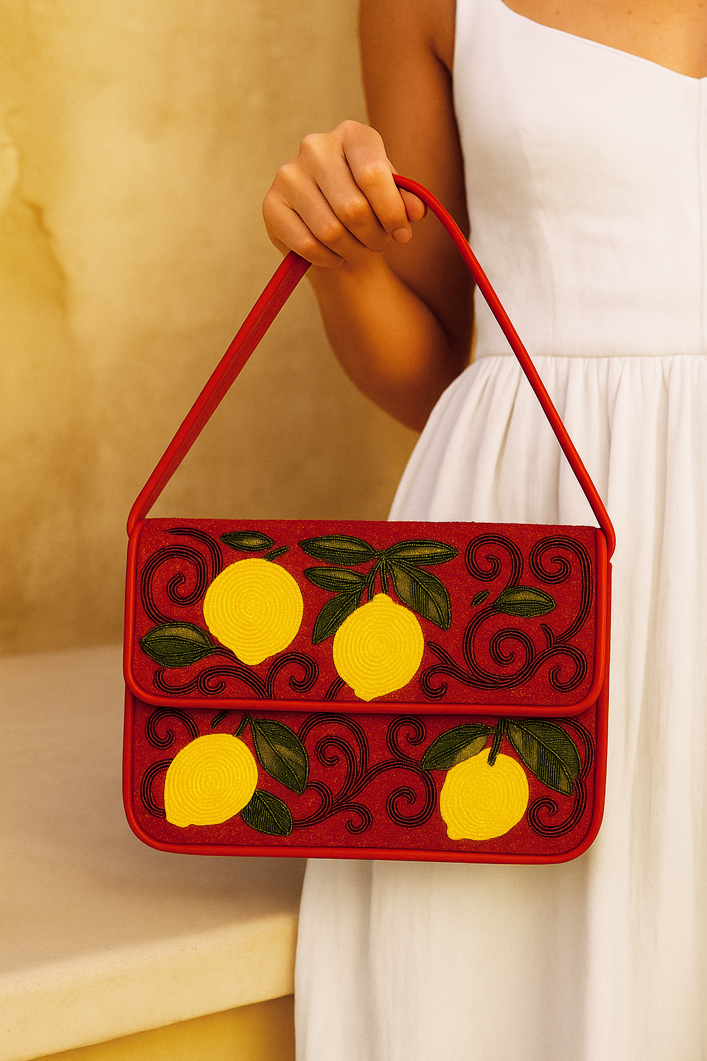 Red Lemon Shoulder Bag