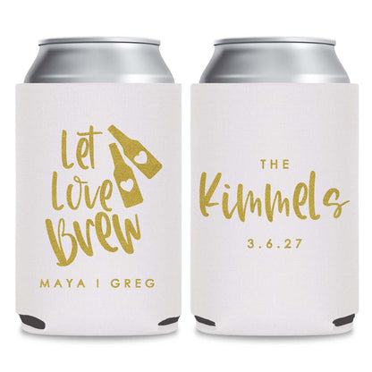 Let Love Brew Wedding Can Coolers (CS 654)