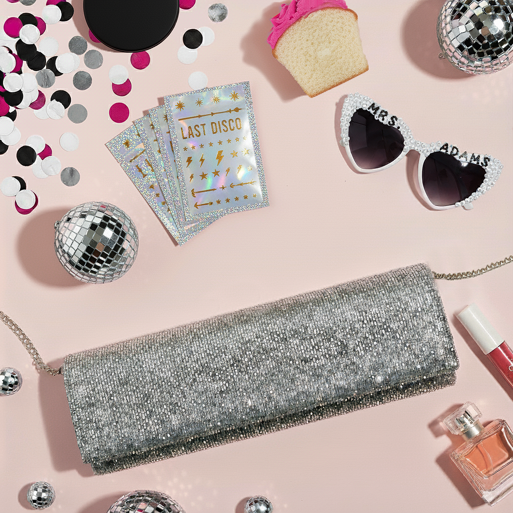 Fully Beaded Rectangular Clutch for Bride