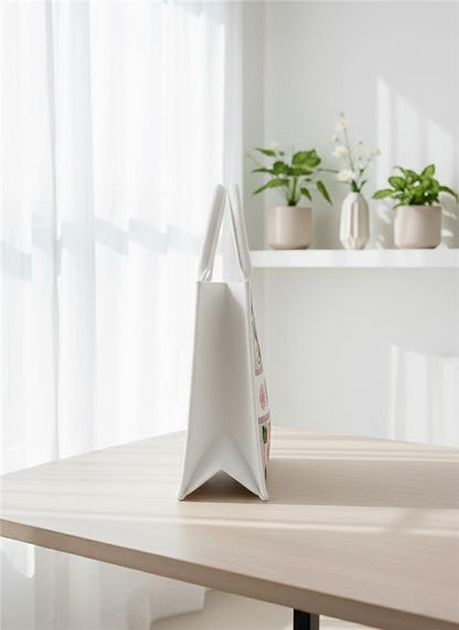 Custom Margarita Floral Beaded Tote Bag