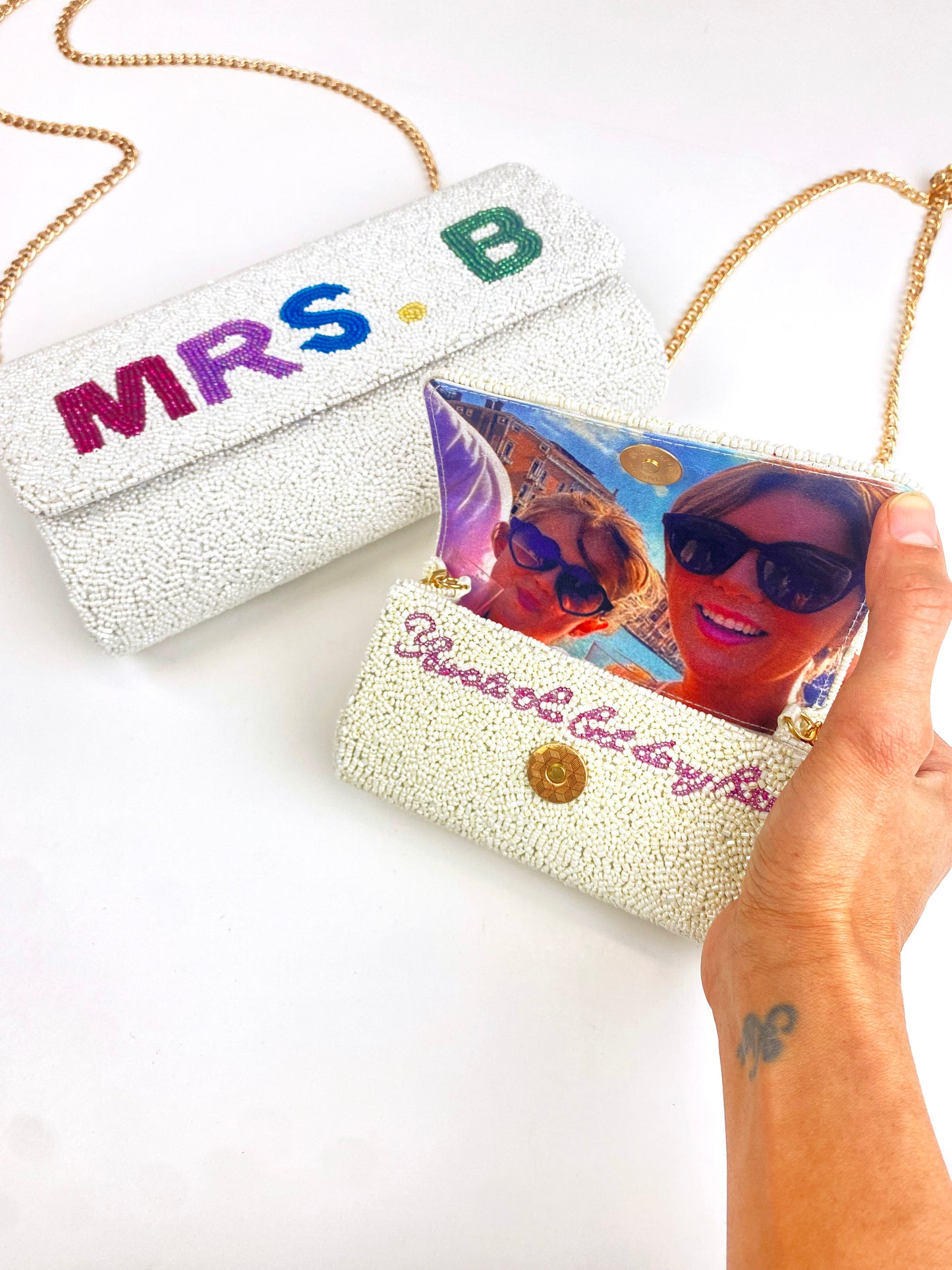 Custom Beaded Personalized Clutch (Mini FOG)