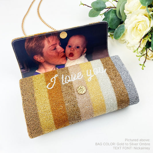 I Love You Clutch Purse - FOG