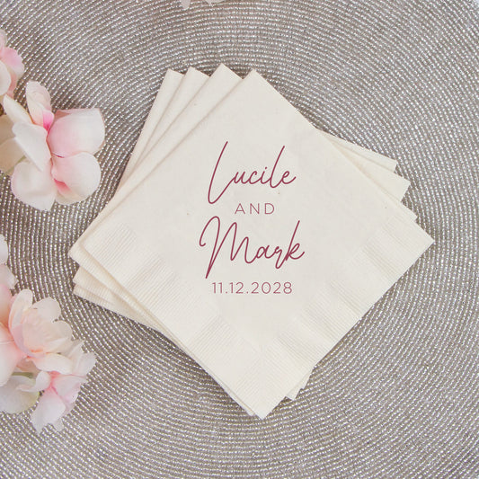 Custom 2ply Paper Napkins for Weddings (8)