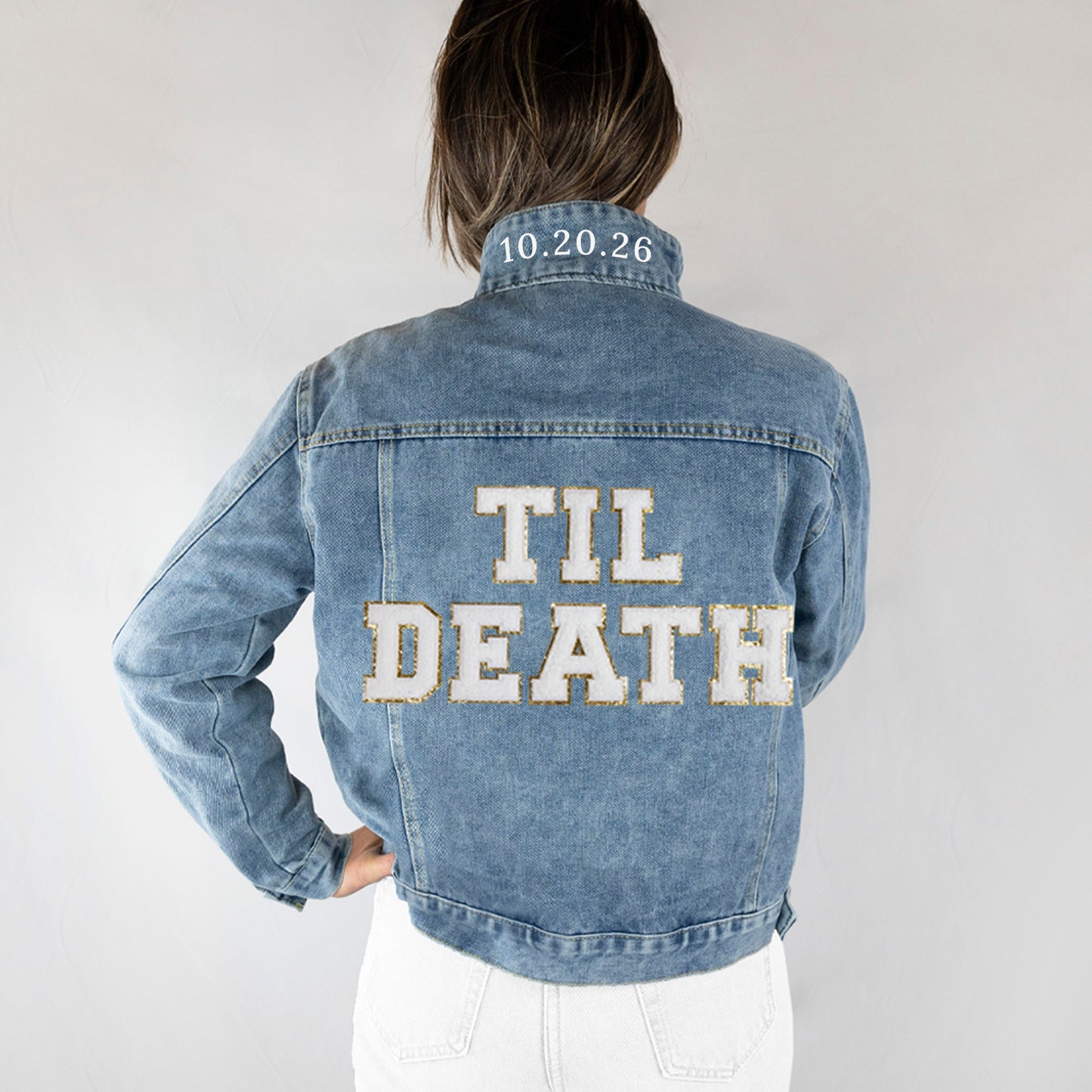 (Blue Denim) Blue Bridal Jacket Gift