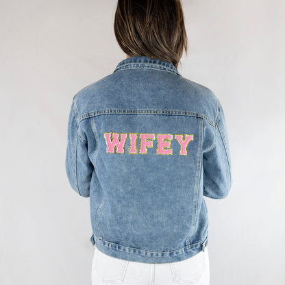 Blue Custom Bridal Jean Jacket