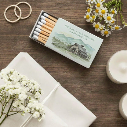 Custom Wedding Venue Matchbox (PK 12)