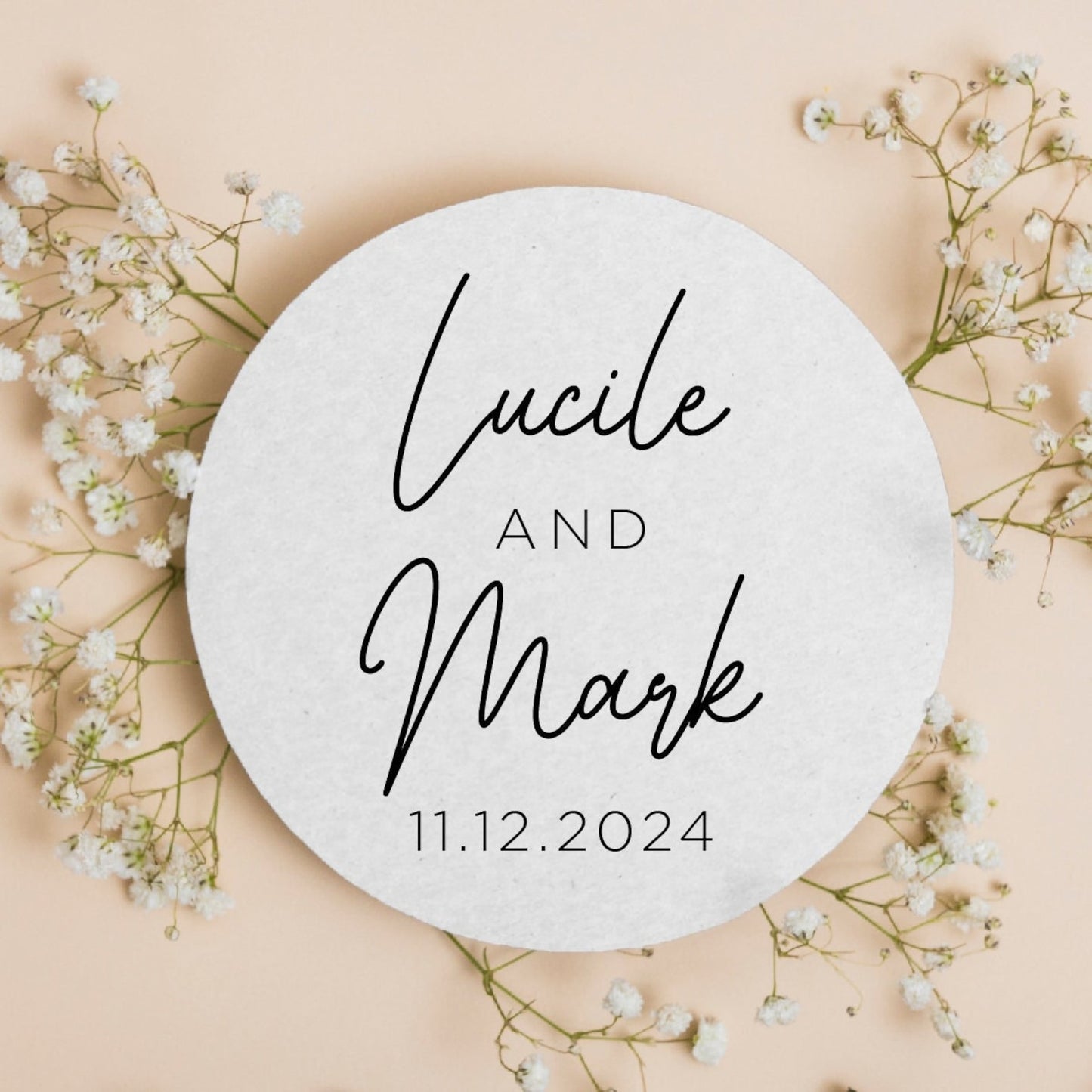 Custom Names Minimalist Coasters