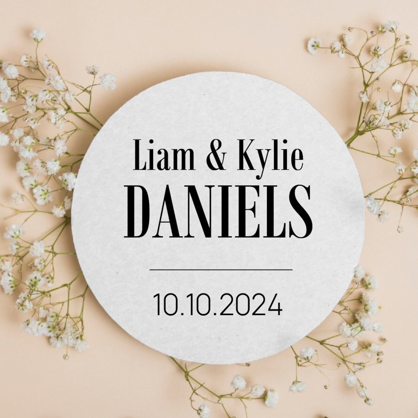 Custom Names Minimalist Coasters