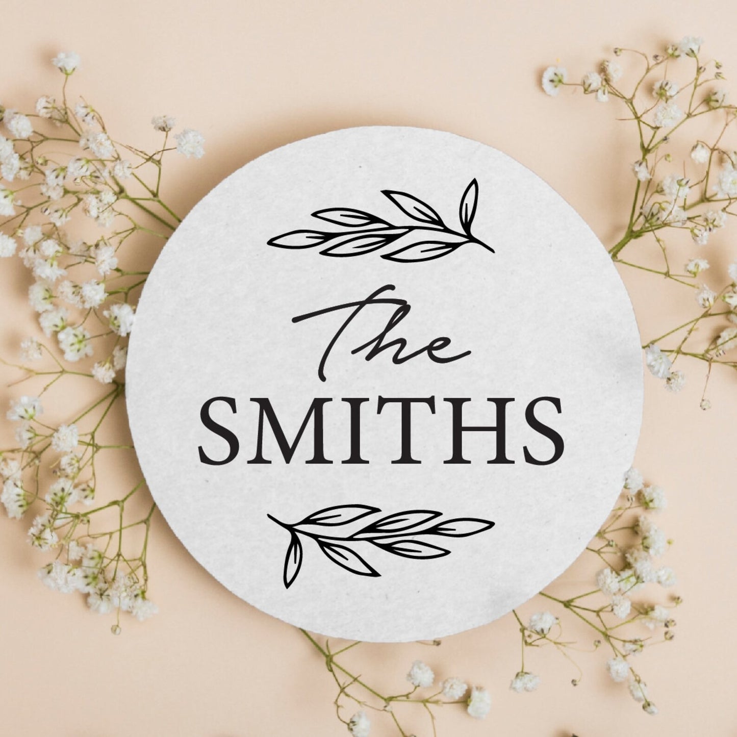 Last Name Minimalist Coasters