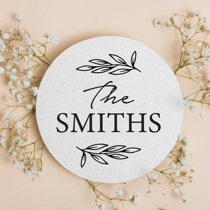 Last Name Minimalist Coasters